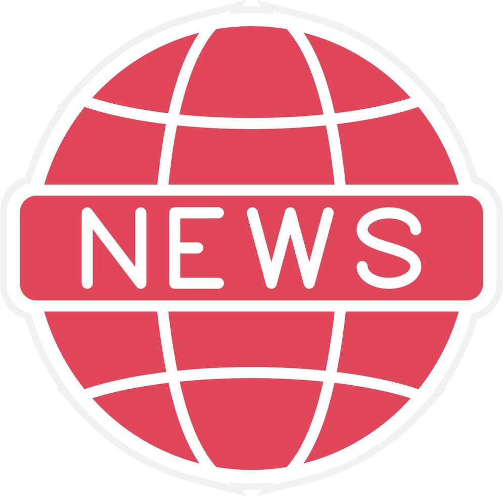 Global News Icon Style vector