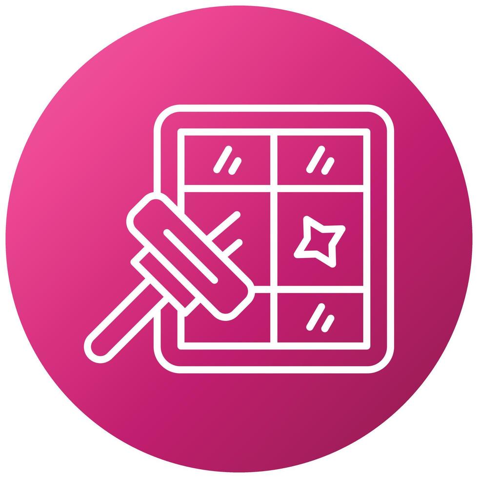 Cleaning Window Icon Style vector