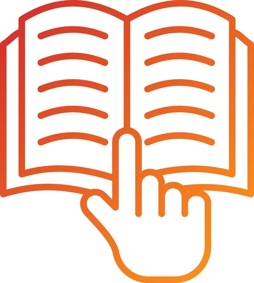 Study Hand Icon Style vector