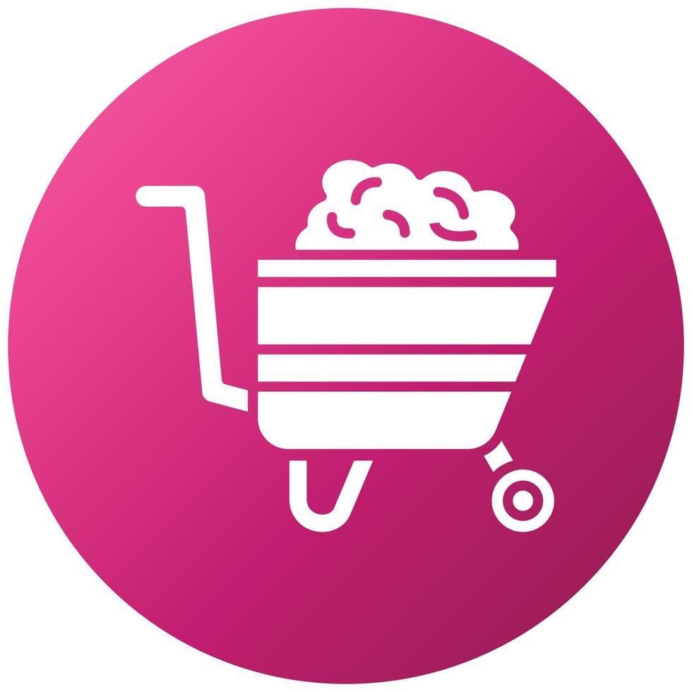 Wheelbarrow Icon Style vector