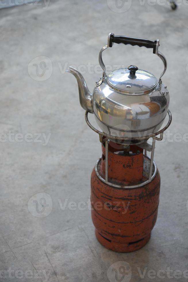 Old vintage retro Kettle , kettle made of aluminum materials. photo