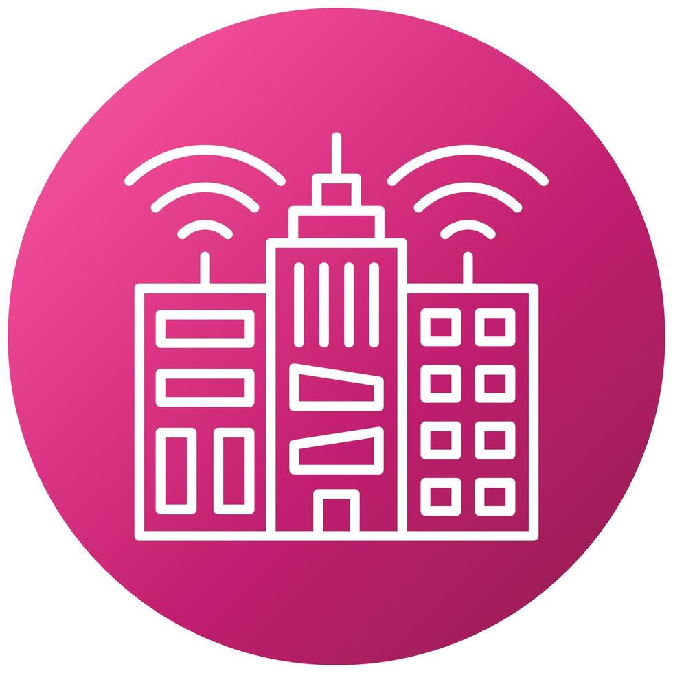 Smart City Icon Style vector