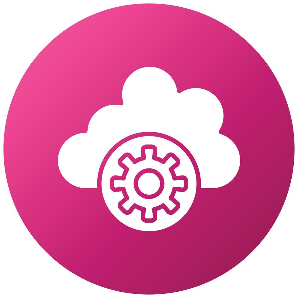 Cloud Settings Icon Style vector