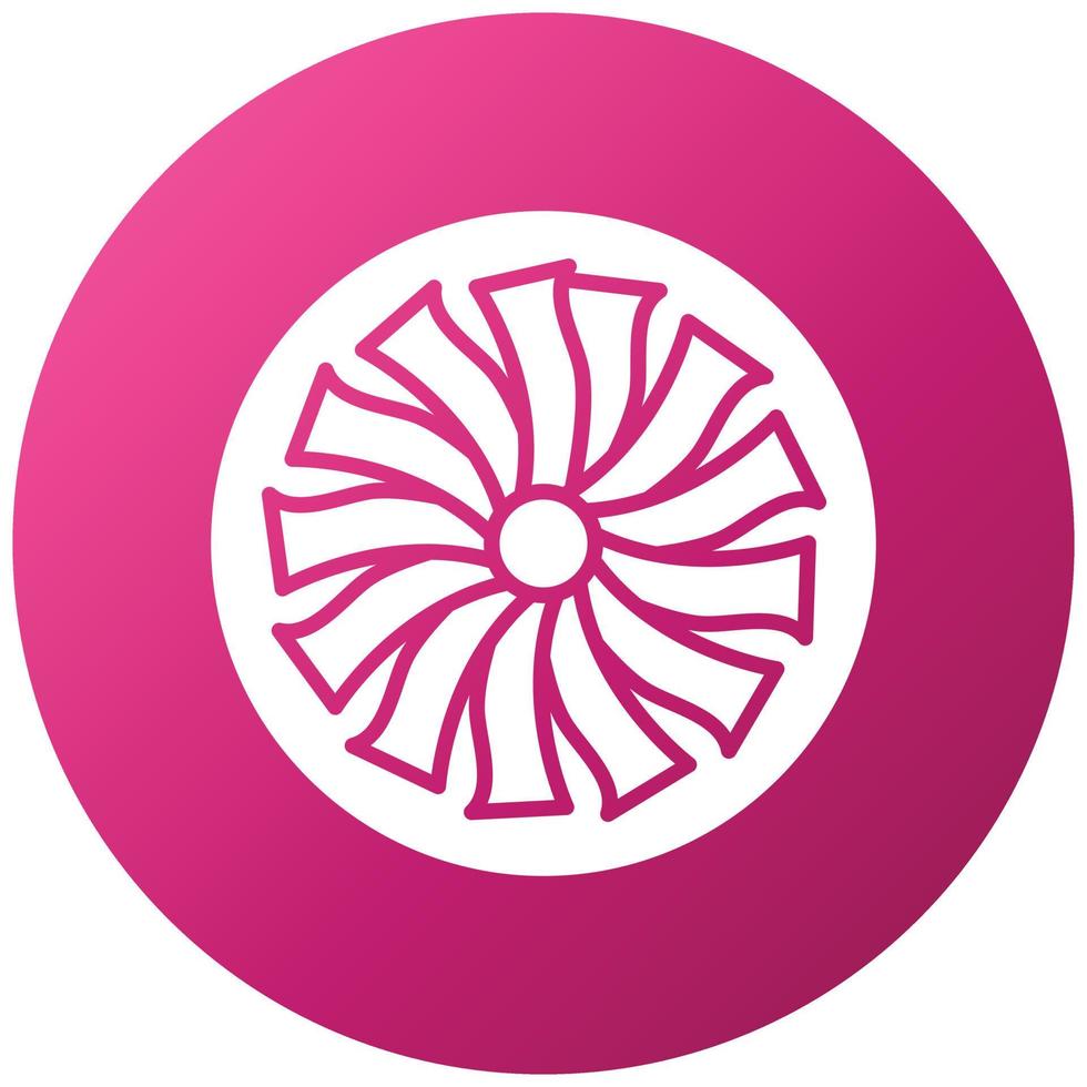 Plane Turbine Icon Style vector