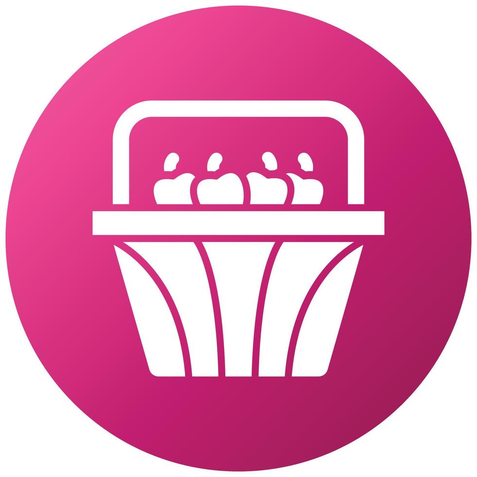 Fruits Basket Icon Style vector