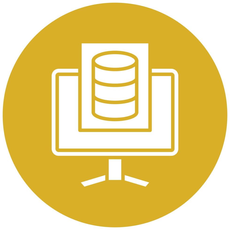 Study Database Icon Style vector