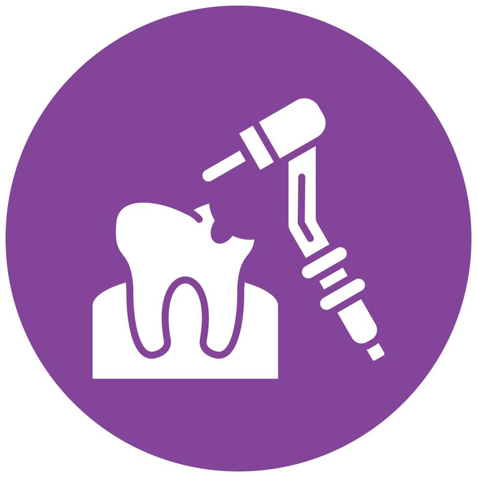 Tooth Drilling Icon Style vector