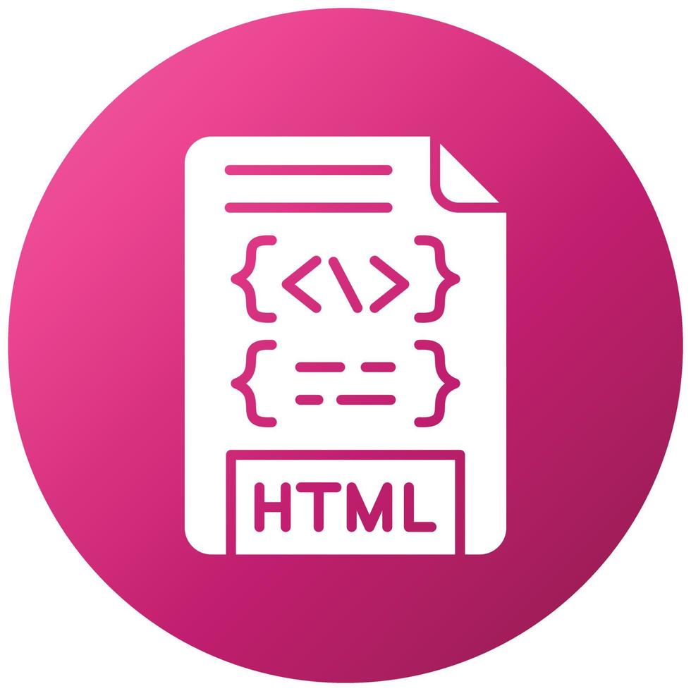HTML File Icon Style vector