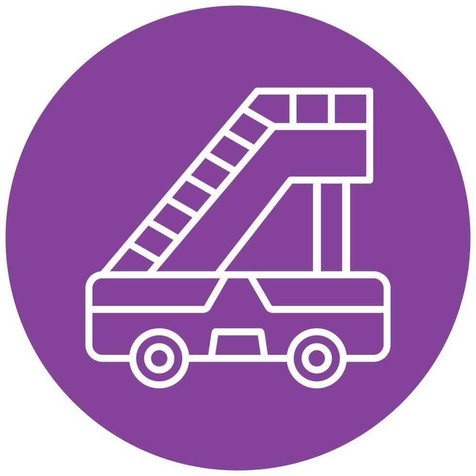 Aircraft Stairs Icon Style vector