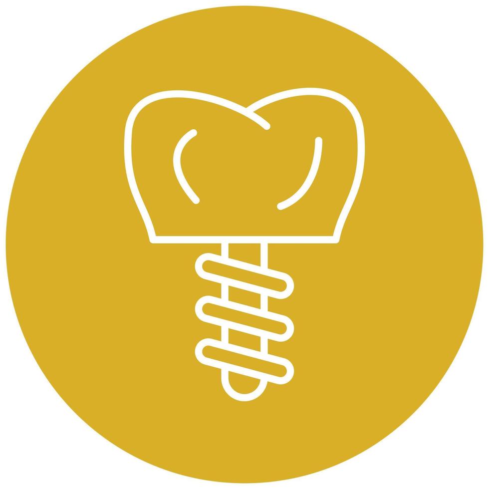 Dental Implant Icon Style vector