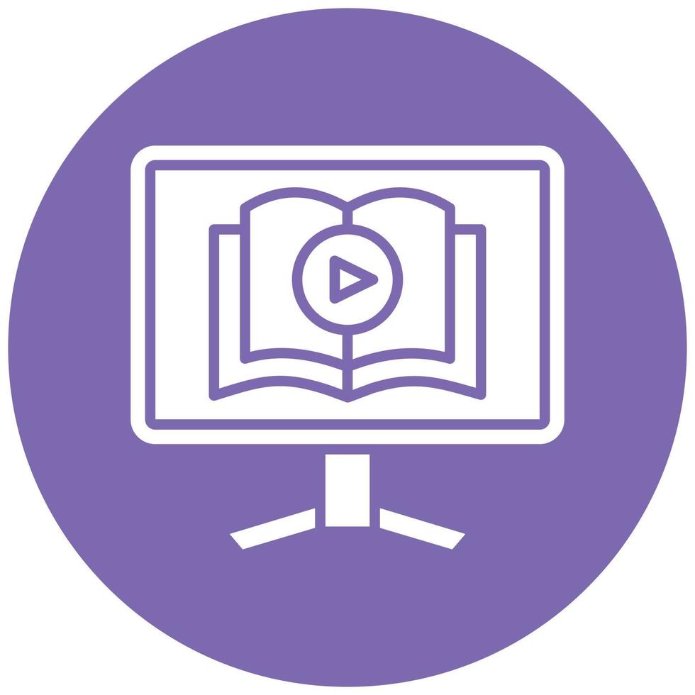 Video Tutorial Icon Style vector