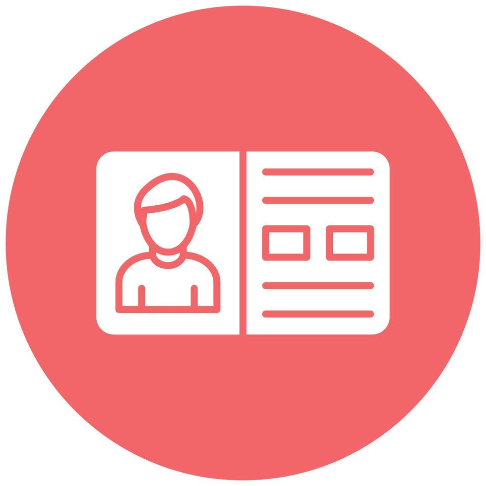 Identification Card Icon Style vector