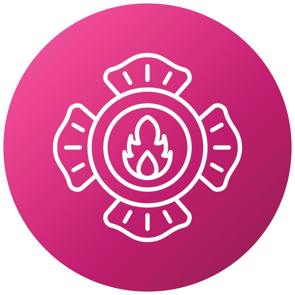 Firefighter Badge Icon Style vector