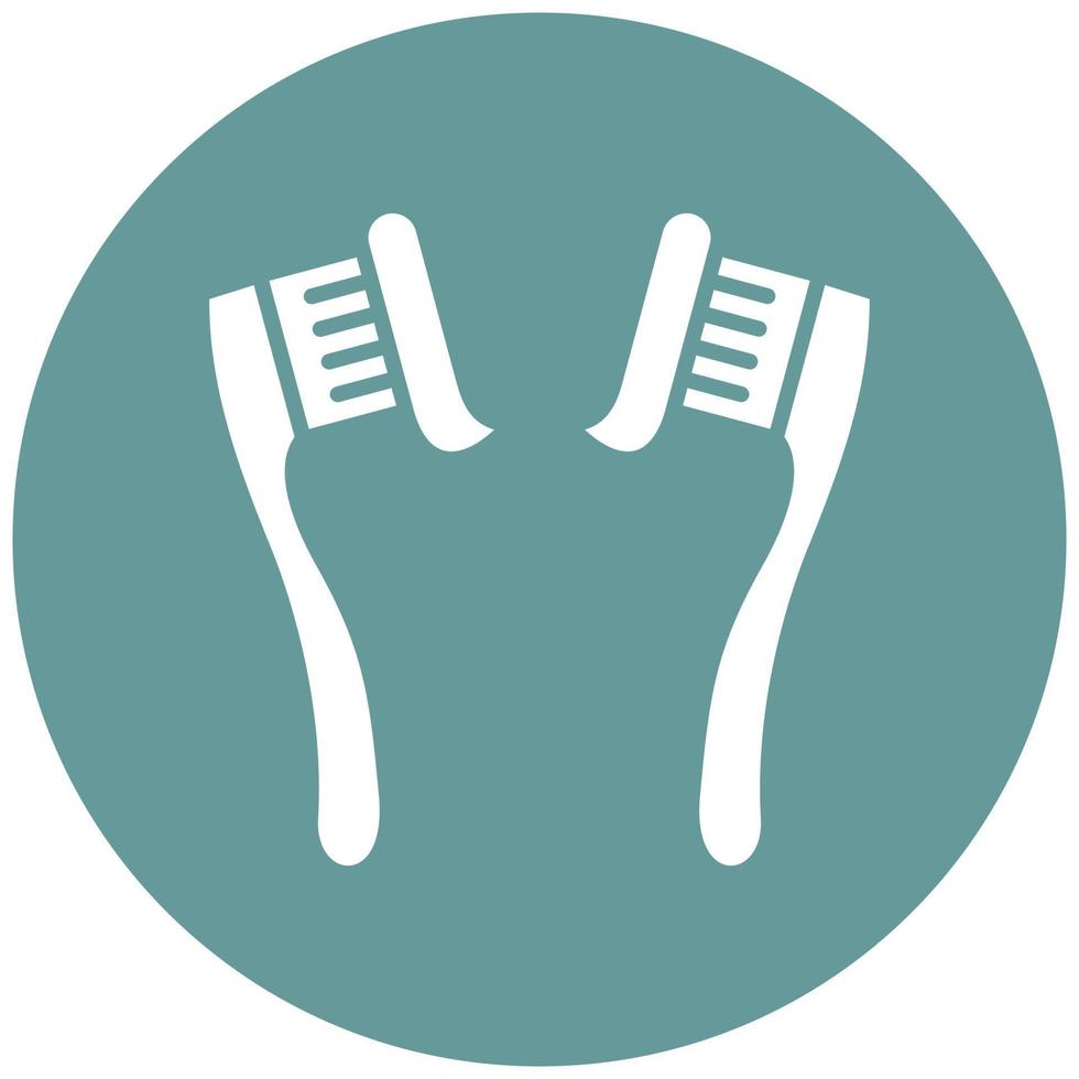 Tooth Paste on Brush Icon Style vector