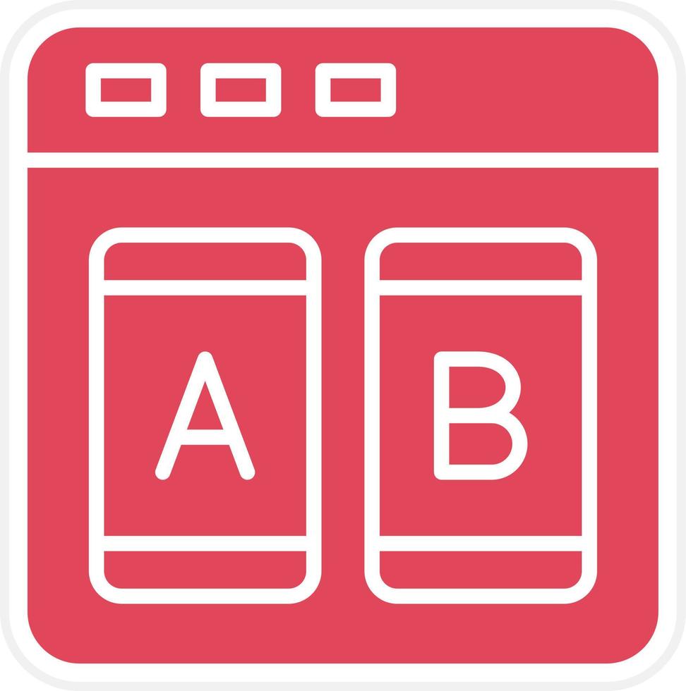 AB Testing Icon Style vector
