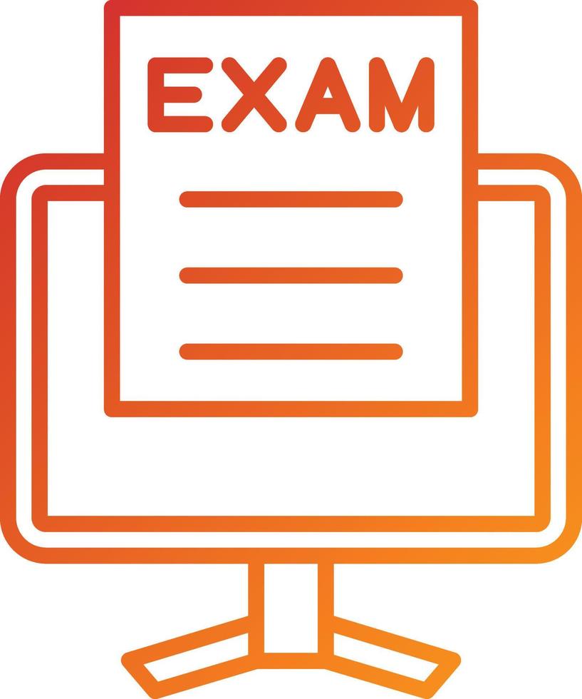 Online Exam Icon Style vector