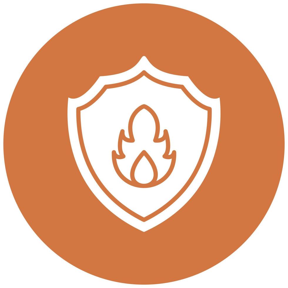 Fire Shield Icon Style vector