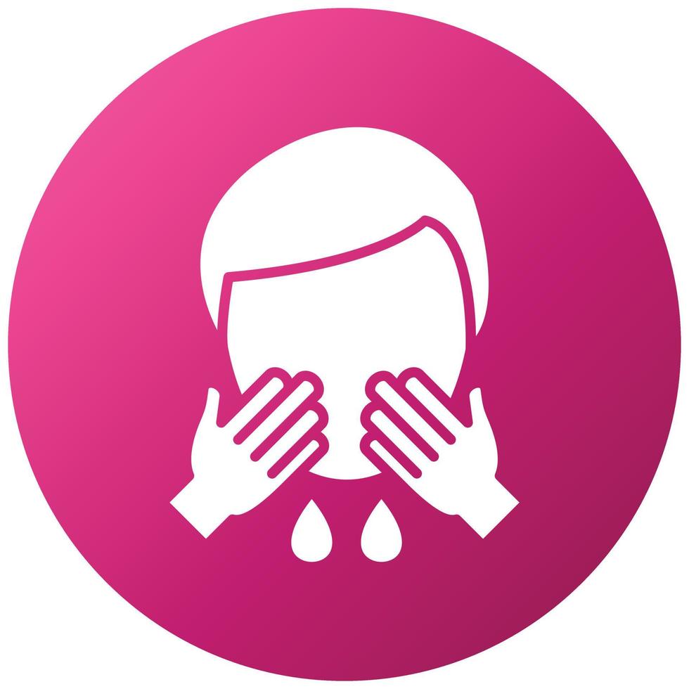 Wash Face Icon Style vector