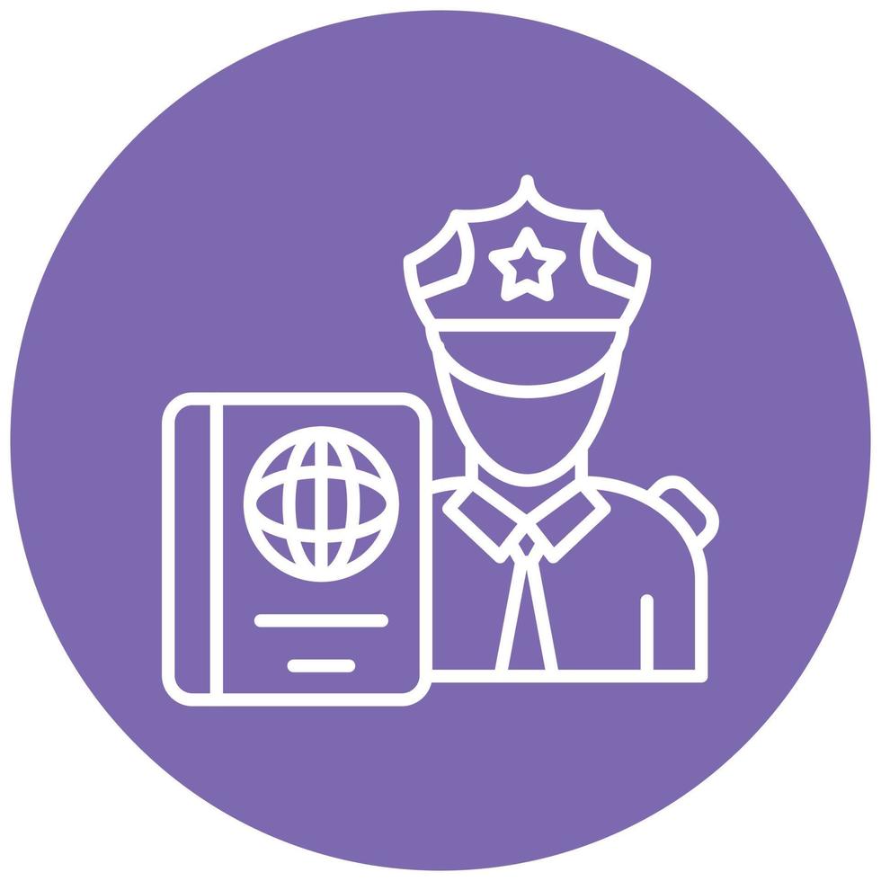 Passport Control Icon Style vector