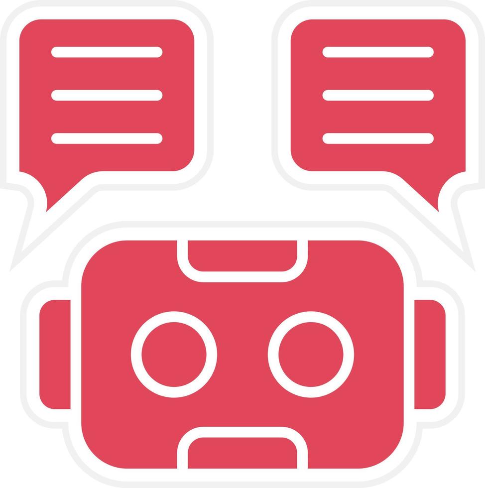 estilo de icono de bot de chat vector