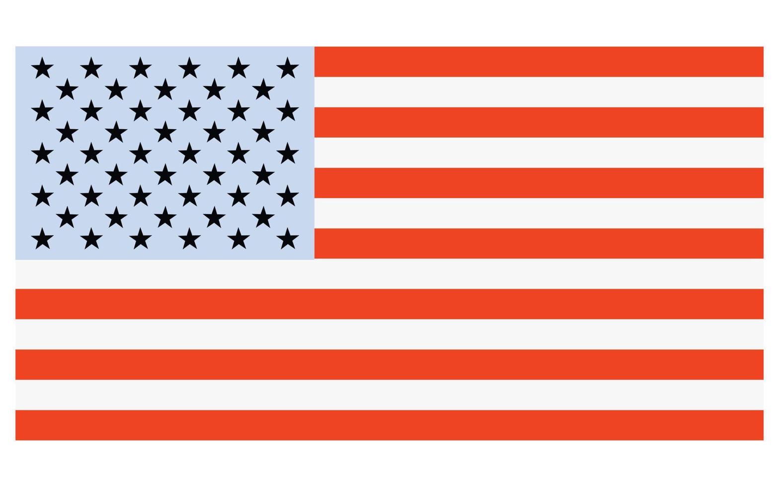 simple USA flag different color vector or template illustration background design