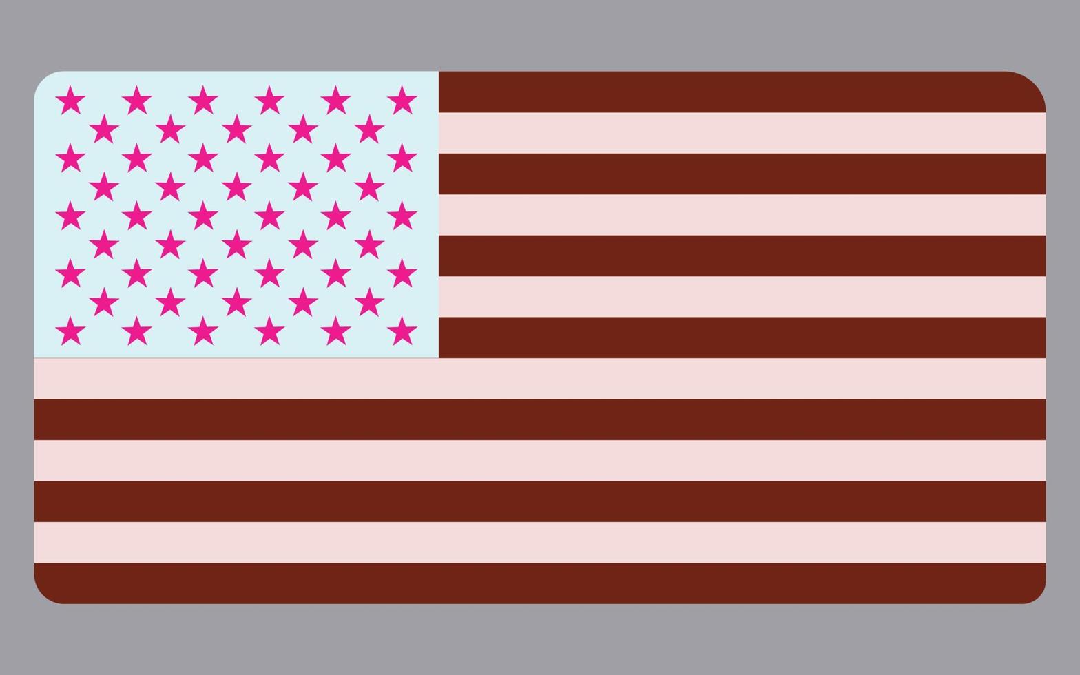 simple USA flag different color vector or template illustration background design
