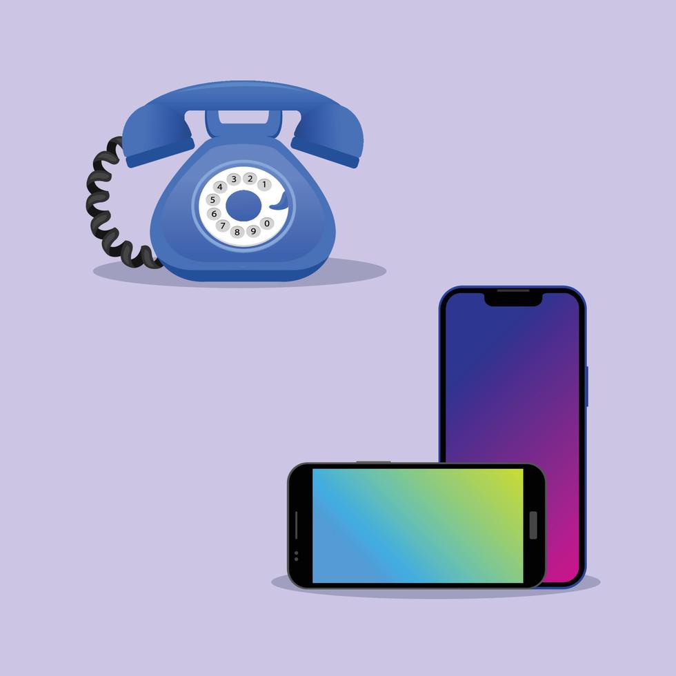 Telephone mobile phone vector