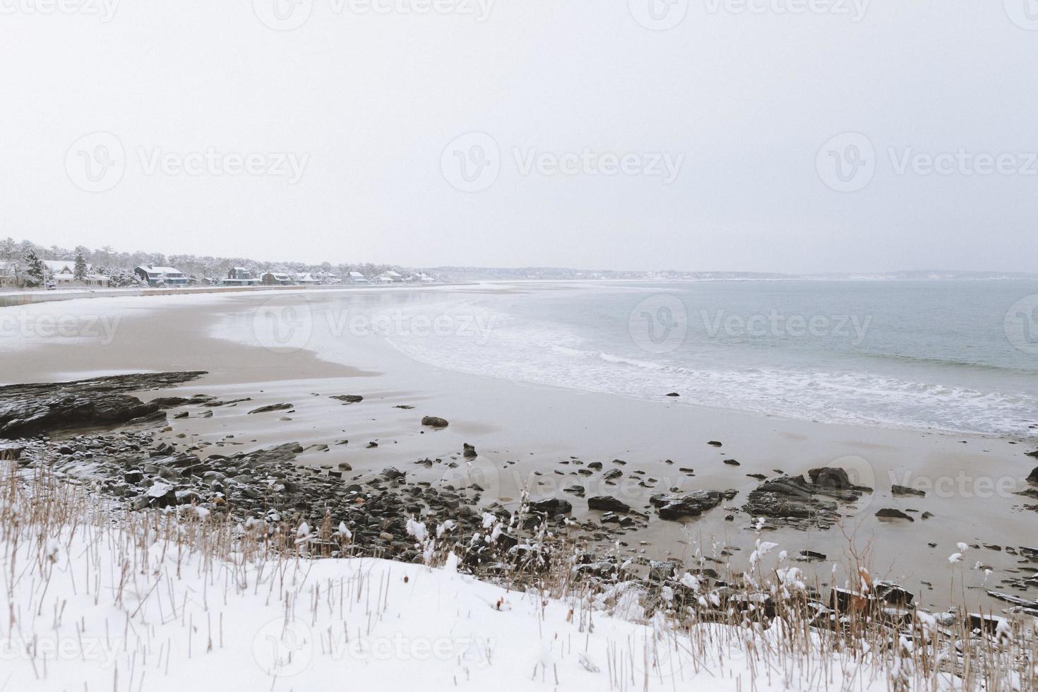 playa blanca de invierno foto