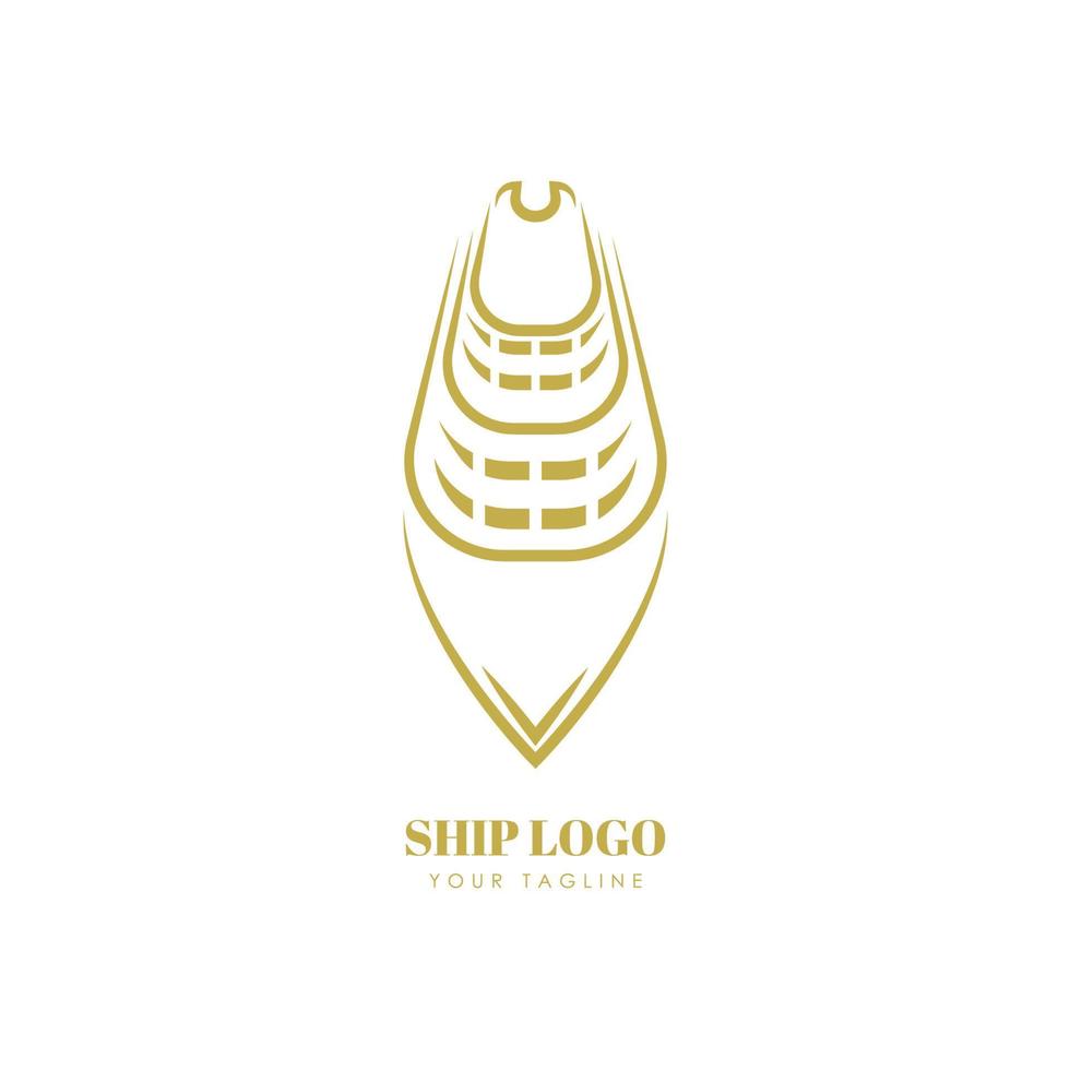 diseño de logotipo marino de barco vector