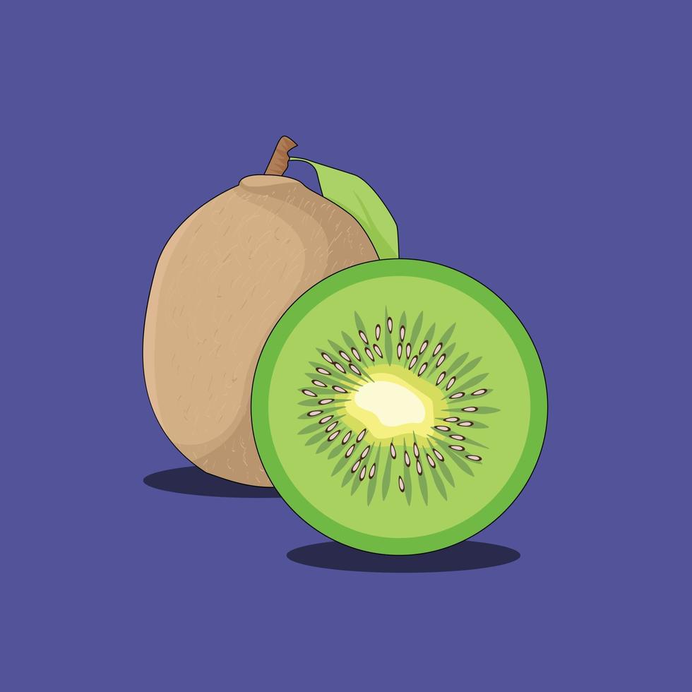 vector de kiwi en colores de fondo