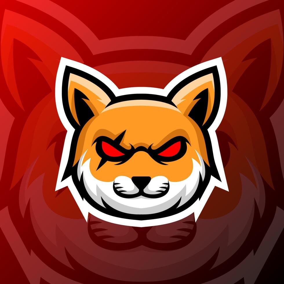 vector graphics illustration of a cat gangster in esport logo style. perfect for game team or product logo