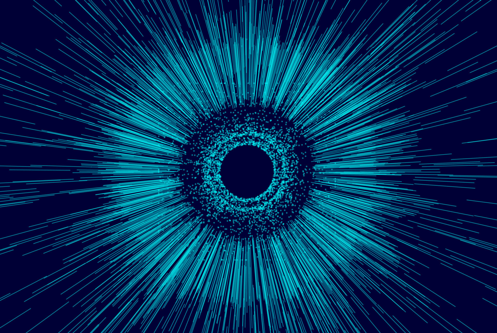 abstract ocean blue sphere with spike on navyblue background can be use