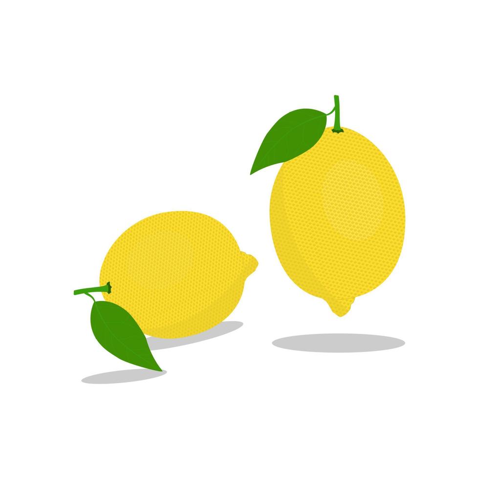 Fresh lemon fruit vector perfect for a design addition