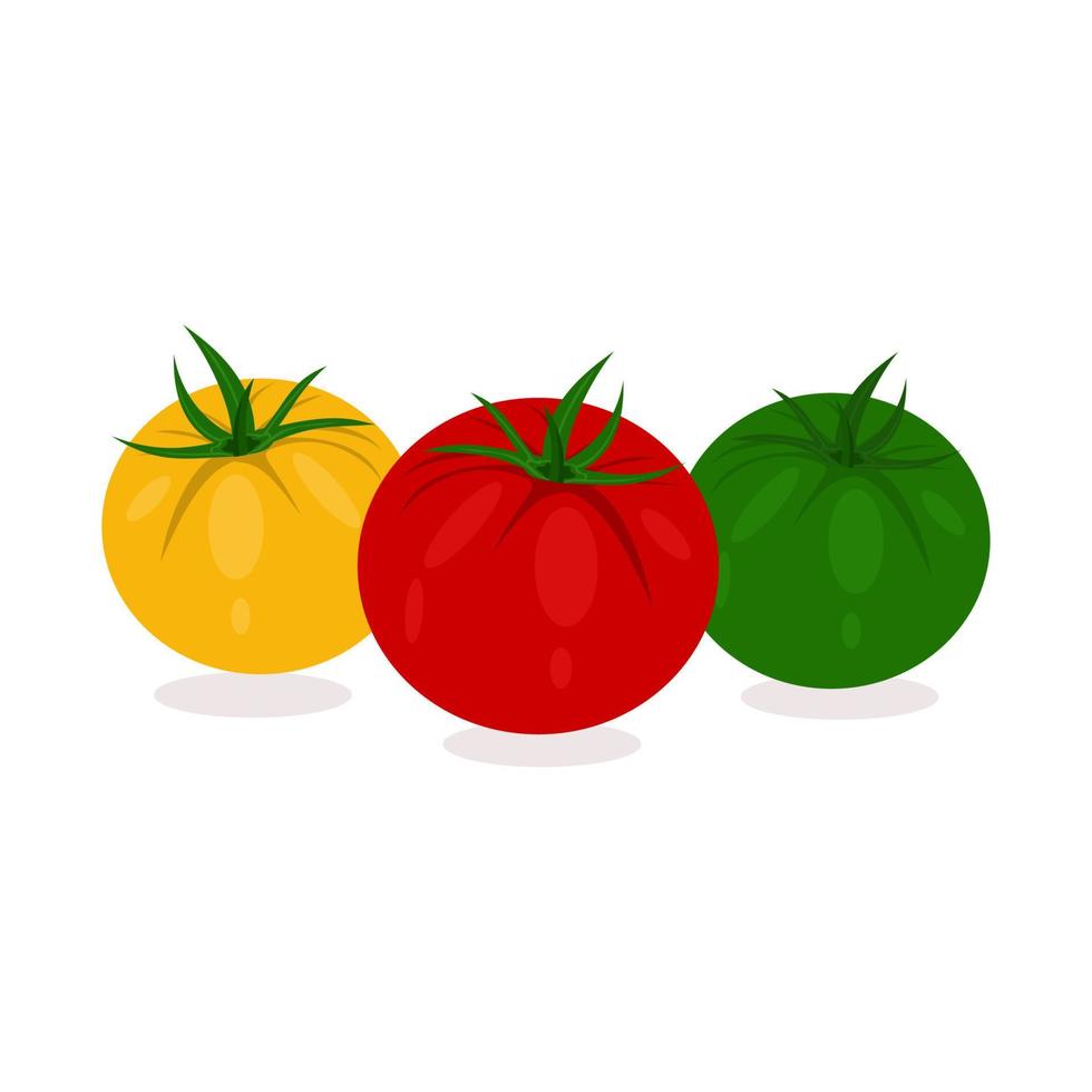 vector de tomate fresco adecuado para el símbolo de alimentos saludables