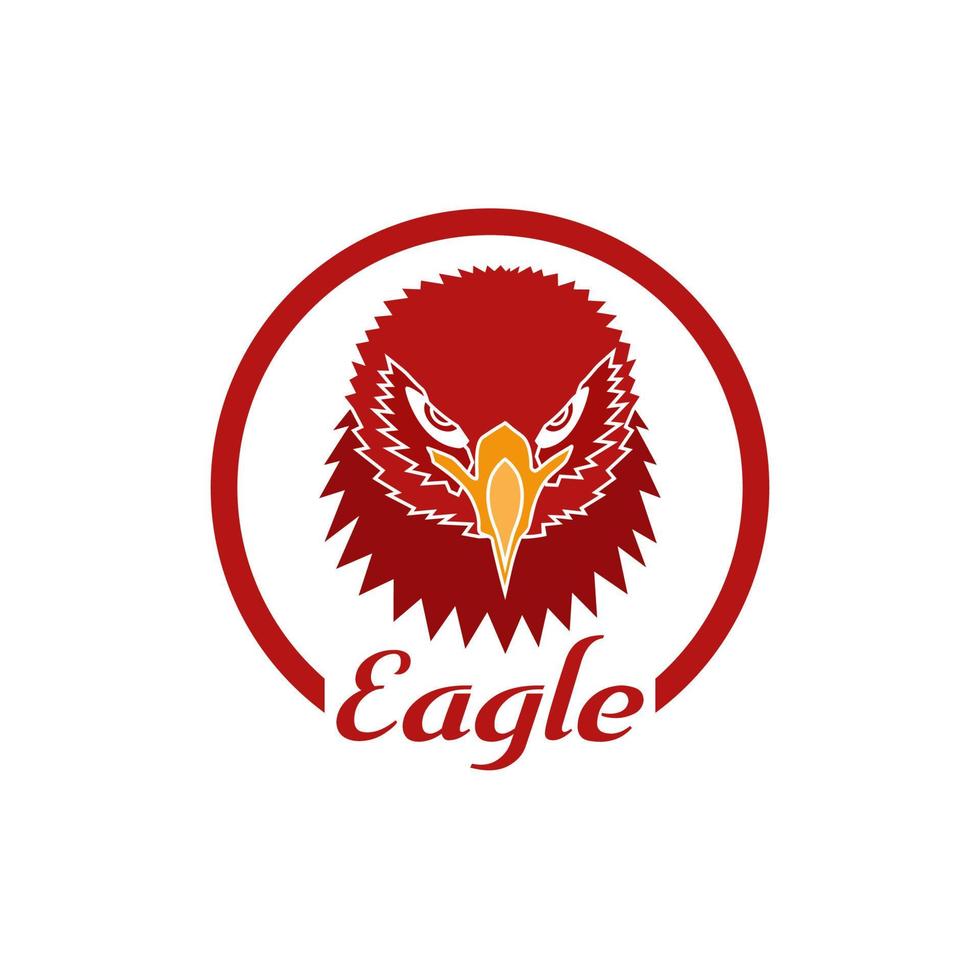 logotipo de mascota, icono de águila, diseño elegante único y moderno vector