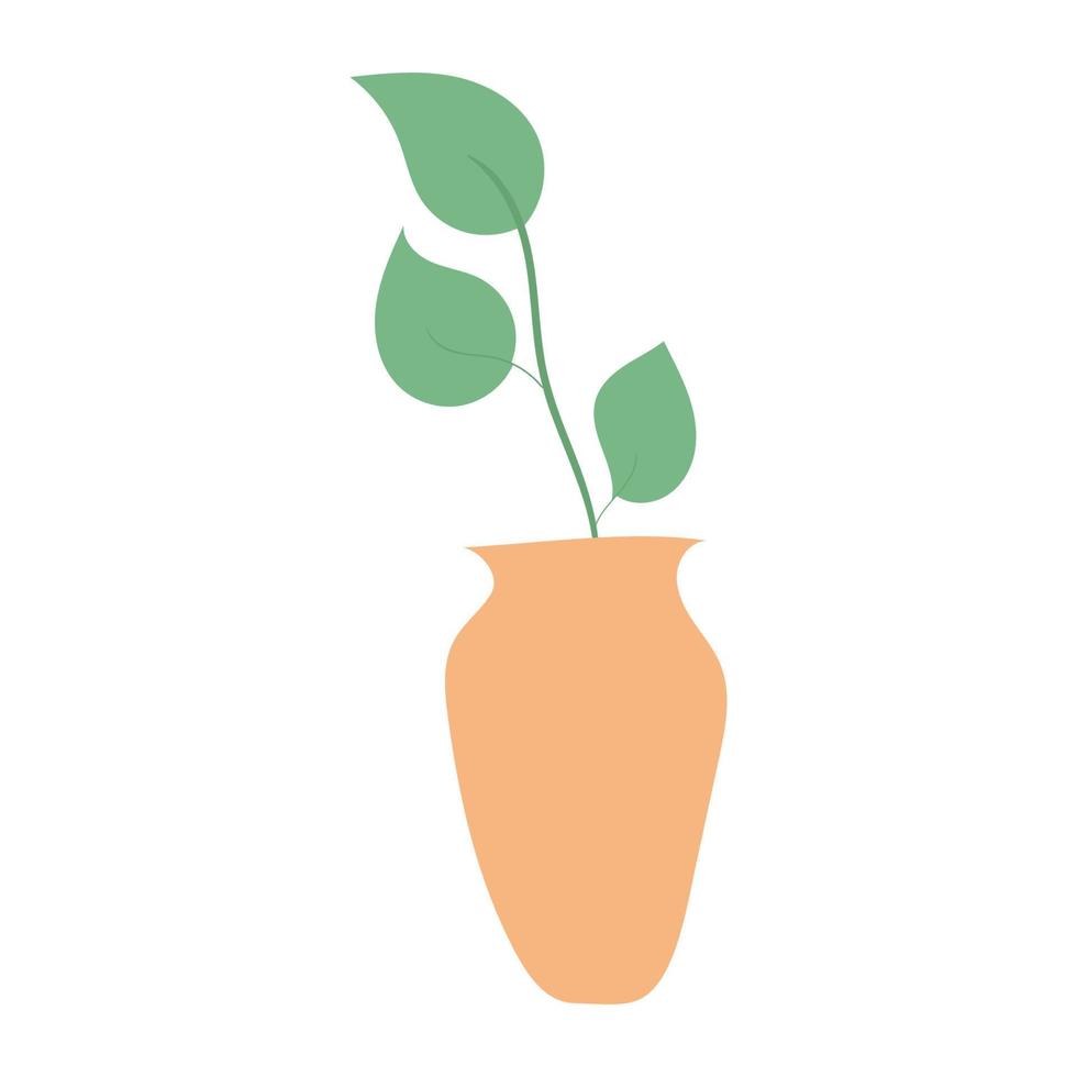 Illustration of house plant with flat style vector