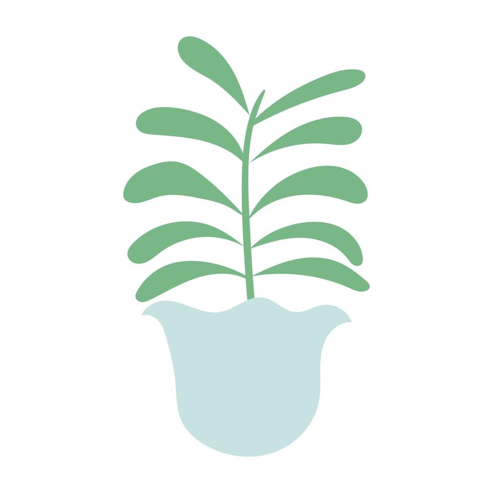 Illustration of house plant with flat style vector