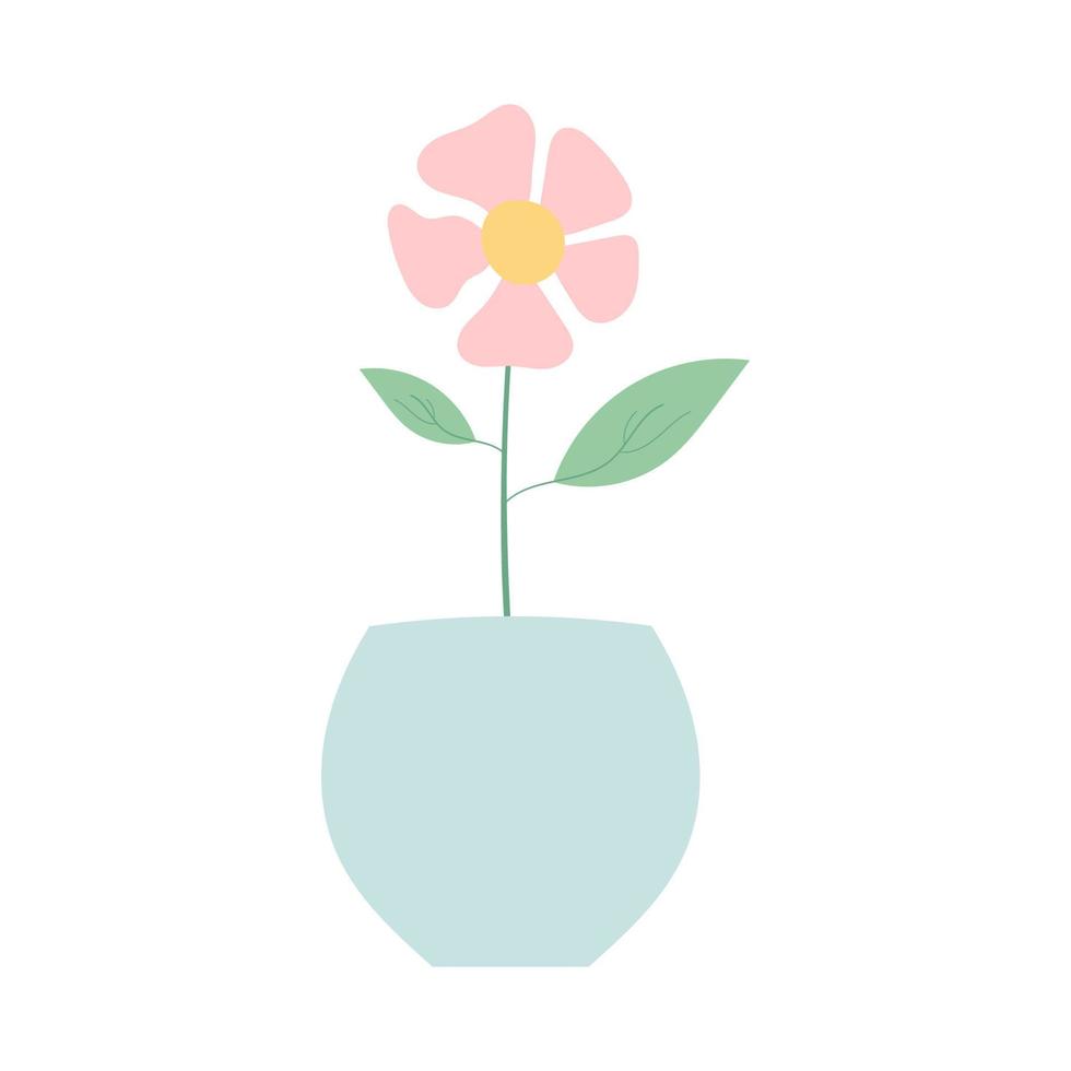 Illustration of house plant with flat style vector