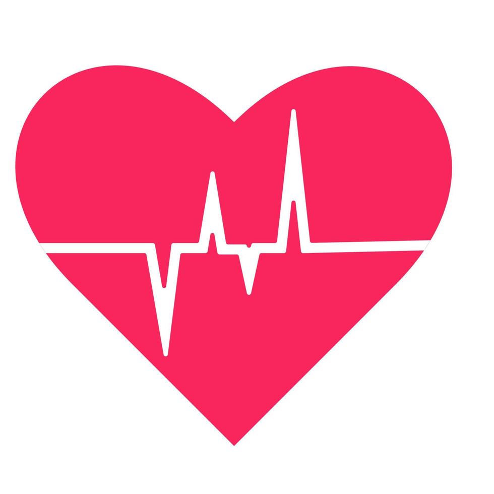 Illustration of heartbeat icon free vector