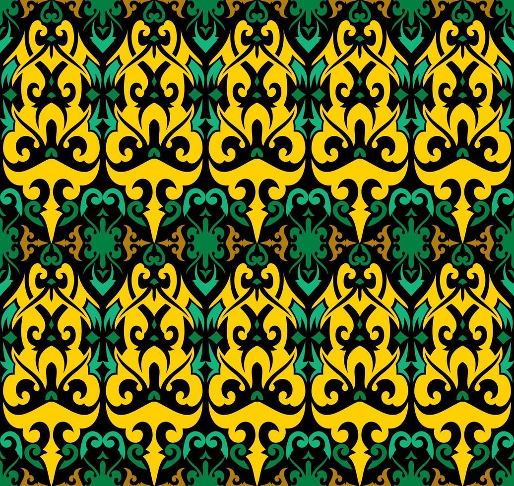 Seamless patern of dayak ethnic pattern.traditional Indonesian fabric motif.borneo pattern. vector design inspiration. Creative textile for fashion or cloth