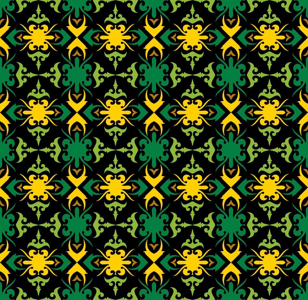 Seamless patern of dayak ethnic pattern.traditional Indonesian fabric motif.borneo pattern. vector design inspiration. Creative textile for fashion or cloth
