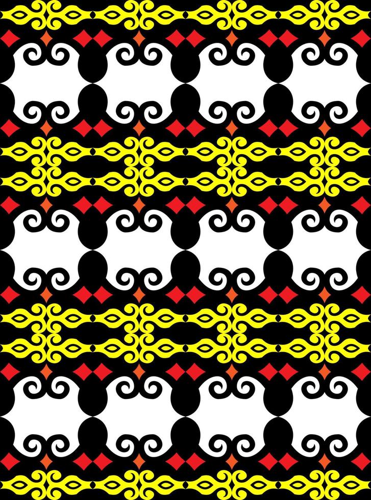 Seamless patern of dayak ethnic pattern.traditional Indonesian fabric motif.borneo pattern. vector design inspiration. Creative textile for fashion or cloth