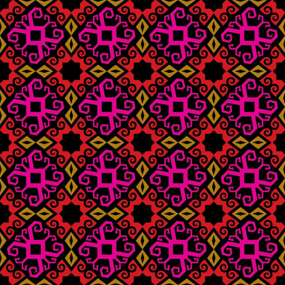 Seamless patern of dayak ethnic pattern.traditional Indonesian fabric motif.borneo pattern. vector design inspiration. Creative textile for fashion or cloth