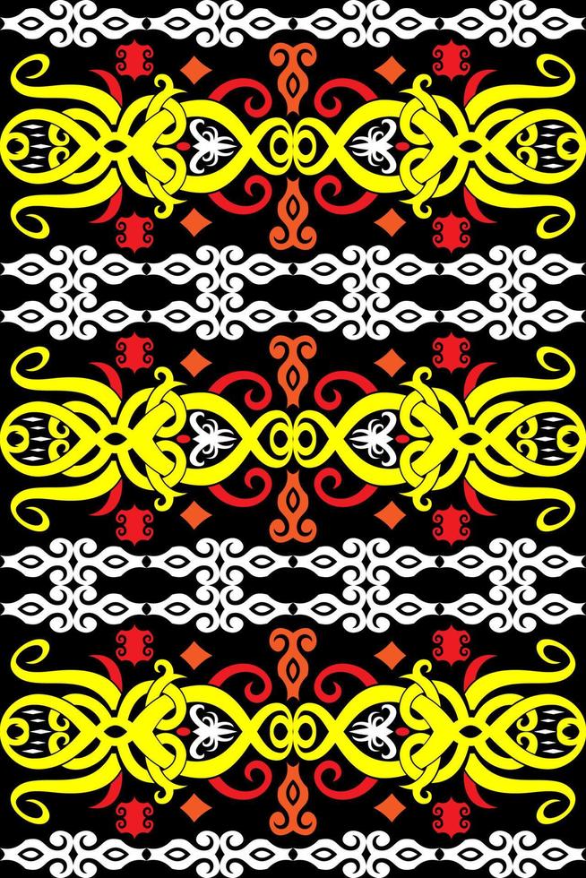 Seamless patern of dayak ethnic pattern.traditional Indonesian fabric motif.borneo pattern. vector design inspiration. Creative textile for fashion or cloth