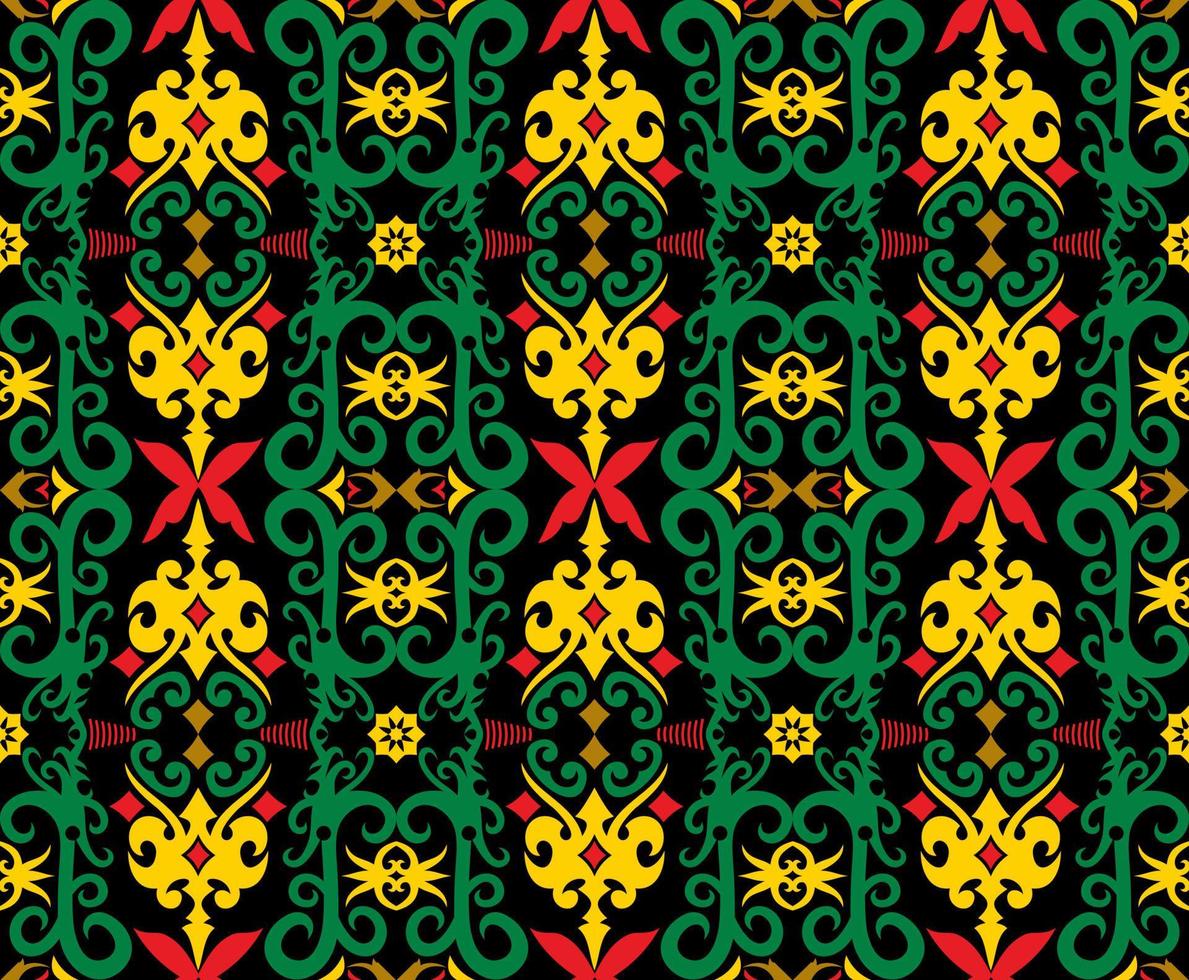 Seamless patern of dayak ethnic pattern.traditional Indonesian fabric motif.borneo pattern. vector design inspiration. Creative textile for fashion or cloth