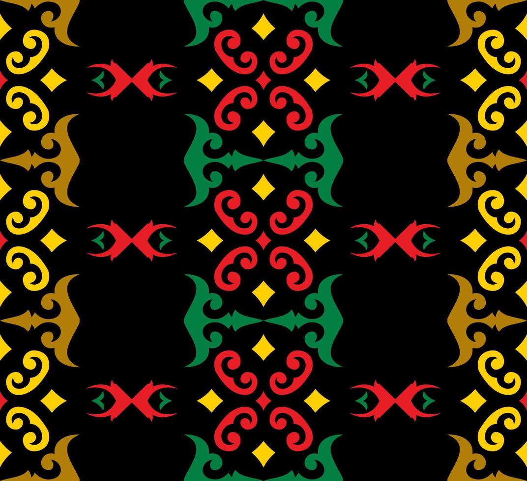 Seamless patern of dayak ethnic pattern.traditional Indonesian fabric motif.borneo pattern. vector design inspiration. Creative textile for fashion or cloth