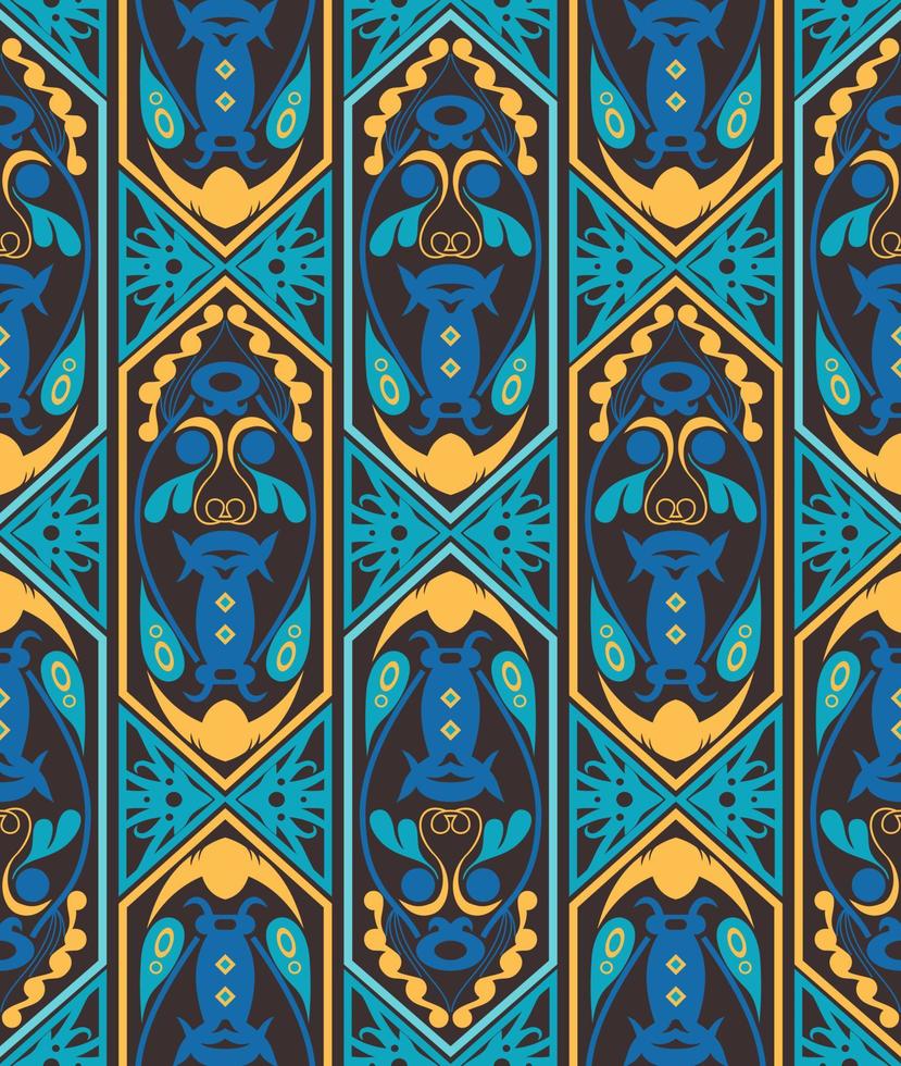 Seamless patern of dayak ethnic pattern.traditional Indonesian fabric motif.borneo pattern. vector design inspiration. Creative textile for fashion or cloth
