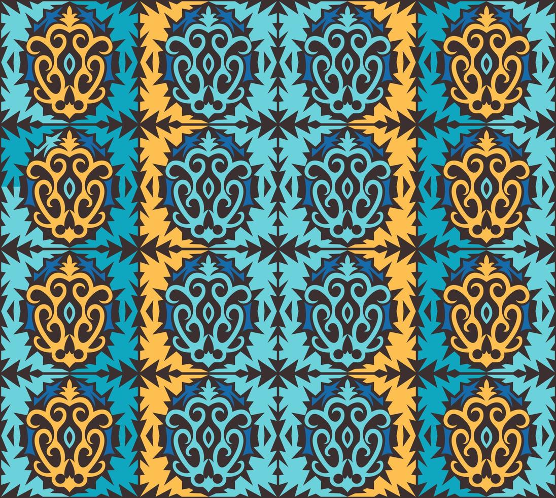 patrón sin costuras de patrón étnico dayak.motivo de tela indonesia tradicional.patrón de borneo. inspiración de diseño vectorial. textil creativo para moda o tela vector