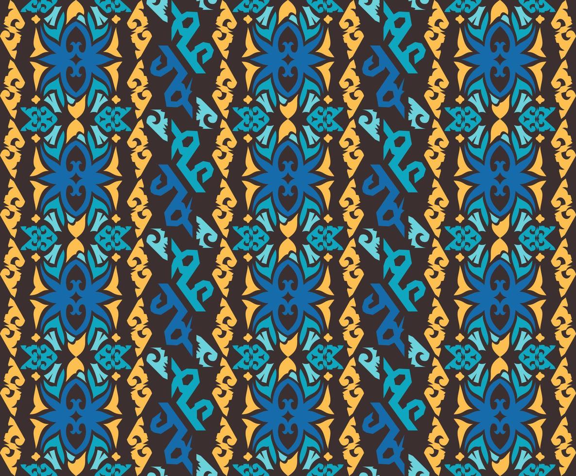 Seamless patern of dayak ethnic pattern.traditional Indonesian fabric motif.borneo pattern. vector design inspiration. Creative textile for fashion or cloth