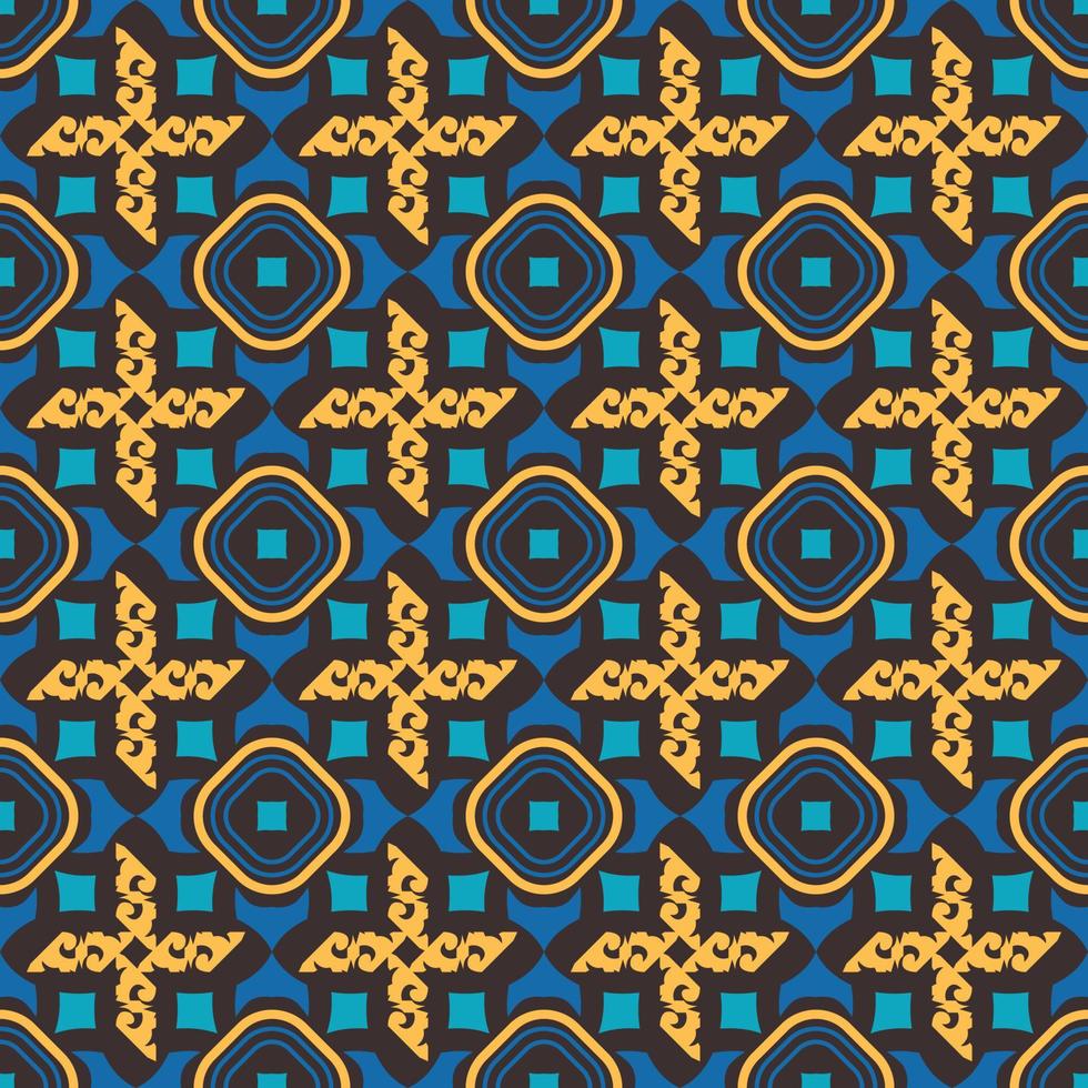 patrón sin costuras de patrón étnico dayak.motivo de tela indonesia tradicional.patrón de borneo. inspiración de diseño vectorial. textil creativo para moda o tela vector